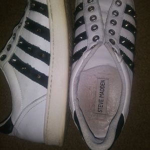 Black and white shoes